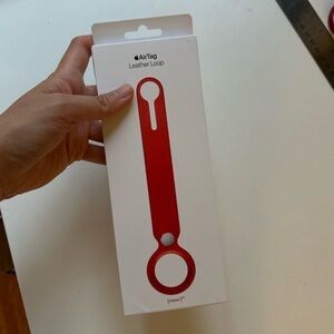 New! Limited Edition Apple RED AirTag Leather Loop in Red